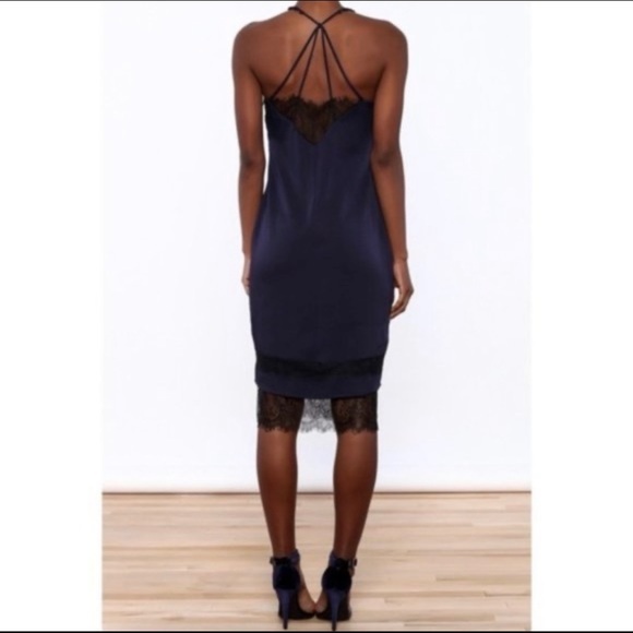 Adelyn Rae Small Navy & Lace dress - Picture 3 of 9